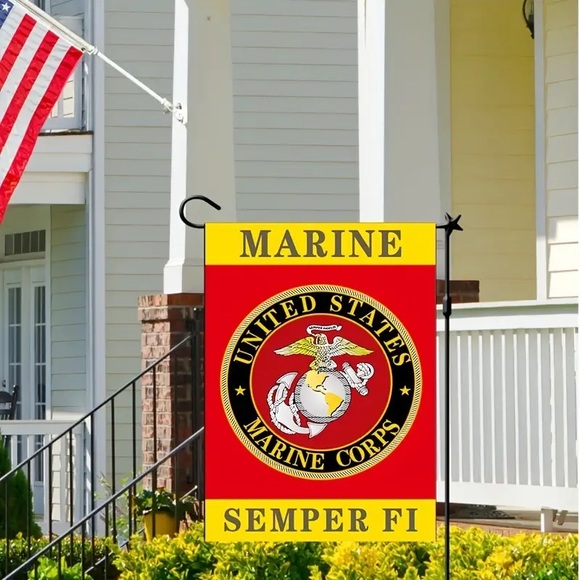 🇺🇸”Marine Semper Fi” Double Sided 12” X 18” Garden Flag! - Picture 7 of 7